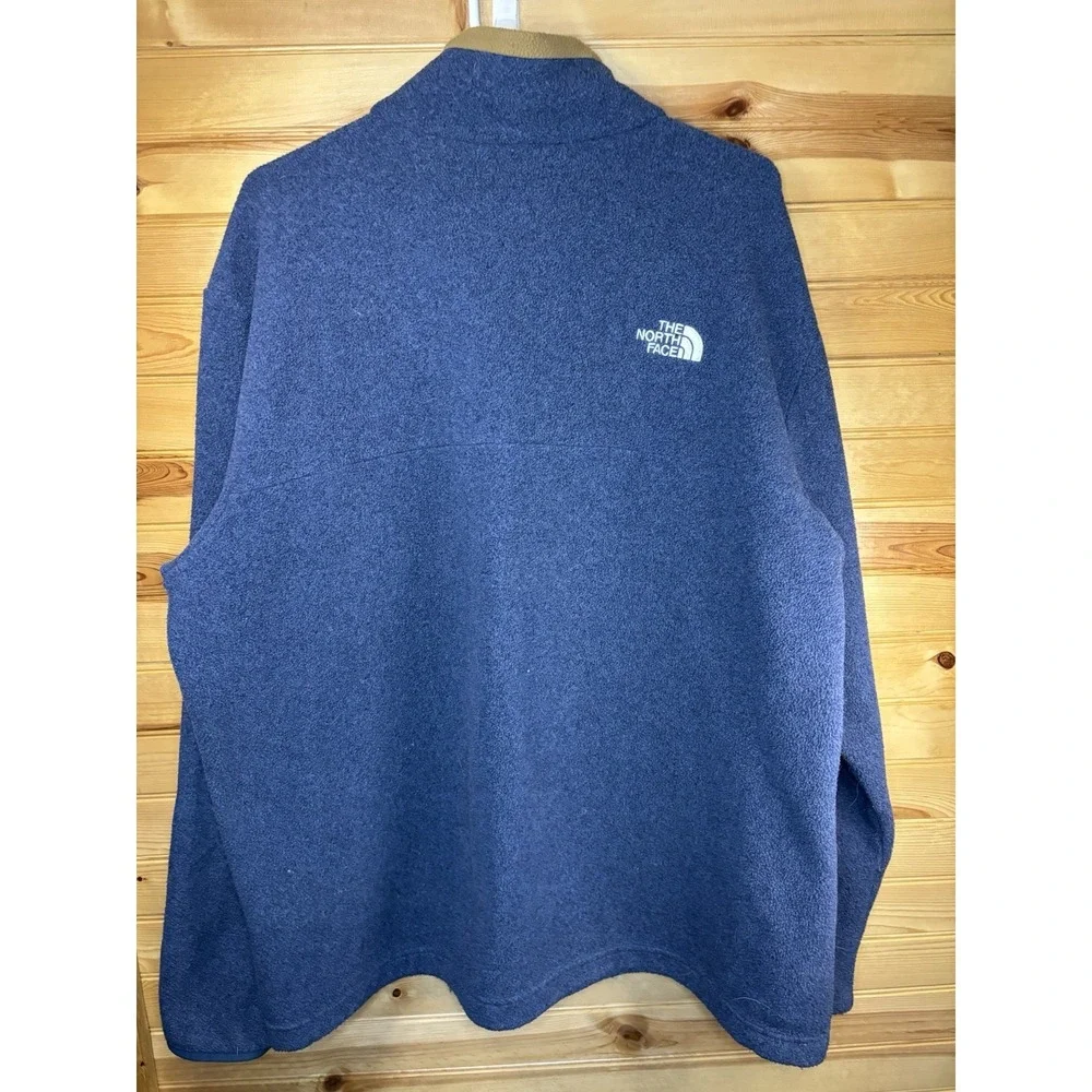 The North Face 1/4‎ Zip Pullover Navy Blue Fleece Jacket Size XL Warm Outdoor